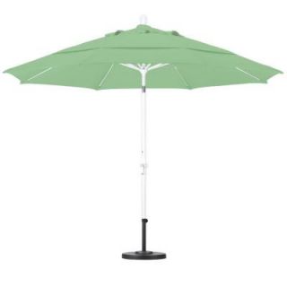 California Umbrella 11 ft. Fiberglass Collar Tilt Double Vented Patio Umbrella in Spa Pacifica GSCUF118170 SA13 DWV