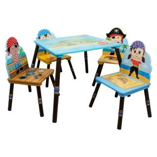 Fantasy Fields 5 Piece Pirates Island Table and Chair Set   Teamson