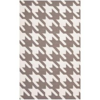 Safavieh Dhurries Grey/Ivory 8 ft. x 10 ft. Area Rug DHU569A 8
