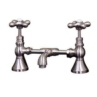 Barclay Products Dorset 8 in. 2 Handle Lavatory Bridge Faucet in Brushed Nickel DISCONTINUED I771 MC BN