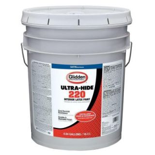 Glidden Professional 5 gal. Ultra Hide 220 White Tint Base Satin Interior Paint GP2 4110 05