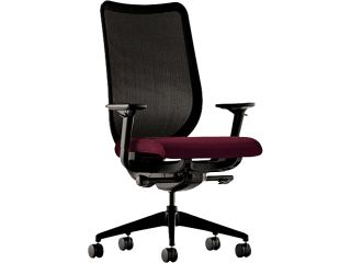 HON N103NT69 Nucleus Series Work Chair, Black ilira stretch M4 Back, Wine Seat
