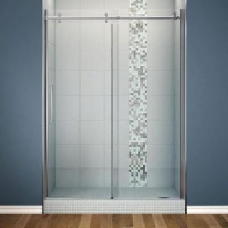 MAAX Halo 60 in. x 78 3/4 in. Semi Framed Sliding Shower Door Clear Glass in Chrome 138997 900 084 000