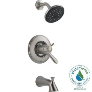 Delta Lahara TempAssure 17T Series 1 Handle Tub and Shower Faucet Trim Kit Only in Stainless (Valve Not Included) T17T438 SS
