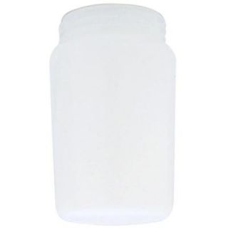 Westinghouse 8 1/2 in. White Tapered Polycarbonate Threaded Neck Shade with 3 1/4 in. Thread and 4 in. Width 8145700