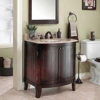 Foremost Bellani 30 in. Single Bathroom Vanity with Optional Mirror   Cherry