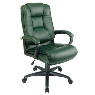 Office Star Deluxe High Back Adjustable Executive Leather Chair