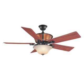 Hampton Bay Radcliffe 52 in. Indoor/Outdoor Natural Iron Ceiling Fan AG688 NI+WC