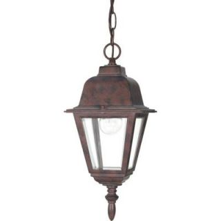 Glomar 1 Light Outdoor Old Bronze Hanging Lantern with Clear Glass Shade HD 488