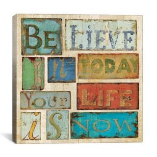 iCanvas ''Believe and Hope'' Canvas Wall Art by Daphne Brissonnet
