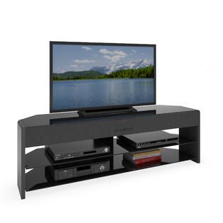 CorLiving Santa Brio Glossy TV Stand with Sound Bar for TVs up to 70