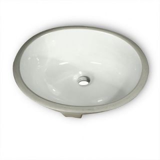 Nantucket Sinks Oval Glazed Ceramic Bathroom Sink   GB 15x12 W