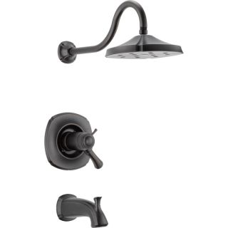 Delta Addison Thermostatic Venetian Bronze 1 Handle Bathtub and Shower Faucet Trim Kit with Rain Showerhead