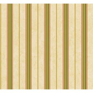 The Wallpaper Company 8 in. x 10 in. Green Multi Stripe Wallpaper Sample WC1280528S