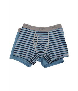 Pact Everyday Shadow Blue Blue Stripe Boxer Brief 2 Pack Blue