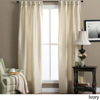 Artisan Box pleated Back Tab Curtain Panel Pair 54 inches x 84 inches Ivory