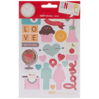 Love Sn@p Stickers 4"X6" Sheets 4/Pkg 