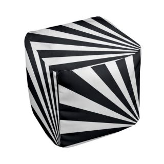 13 x 13 inch Slant Stripe Print Decorative Pouf