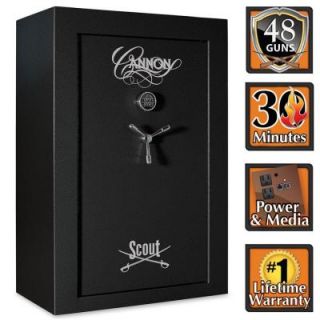 Cannon Scout Series 59 in. H x 40 in. W x 24 in. D 48 Gun Fire Safe with Electronic Lock, Hammertone Black S33 H1TEC 15