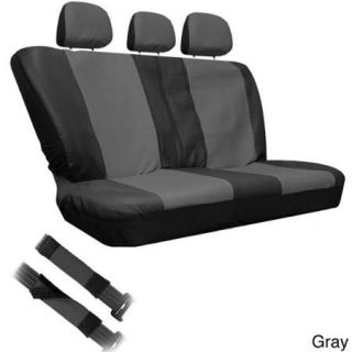Oxgord Synthetic / Imitation Leather 8 piece Bench Seat Cover Set for Any Split Benches Gray