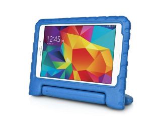 Samsung Galaxy Tab 4 10.1 Tablet Case   Armor Kido Series Light Weight Shock Proof Super Protection Convertible Handle With Kickstand Kids Cover Case Blue