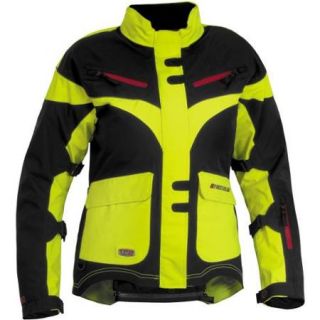 FirstGear TPG Monarch 2014 Womens Textile Jacket Day Glo Yellow/Black MD