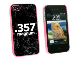 357 Magnum Bullet   Weapon Gun   Snap On Hard Protective Case for Apple iPhone 4 4S   Pink