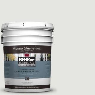 BEHR Premium Plus Ultra 5 gal. #BXC 89 Maritime White Satin Enamel Exterior Paint 985005