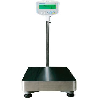 Adam Equipment Floor Scale with Stainless Steel Platform and Large LCD Backlit Green Display — 660Lb. Capacity  Scales