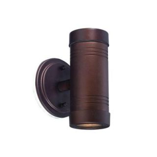 Acclaim Lighting Cylinders Collection 1 Light Architectural Bronze Outdoor Wall Mount Light 7692ABZ