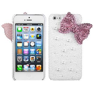 KTA 127 Pink Bow 3D iPhone 5 Bling Rhinestone cover