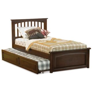 Atlantic Furniture Brooklyn Platform Bed with Trundle in Antique