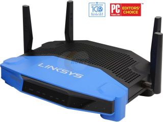 Linksys WRT1900AC Wireless AC Dual Band Router AC1900, Open Source ready, eSATA/ USB 3.0 Ports