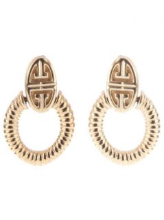 Givenchy Vintage Ring Logo Earrings