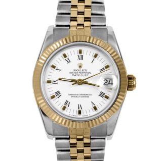 Pre owned Rolex Midsize Womens Two tone Datejust Watch   14944440