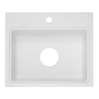Astracast Dual Mount Granite 20x17x7 1 Hole Bar Sink in White AS AQ10RWUSSK