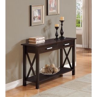 Waterloo Collection Dark Walnut Brown Console Table