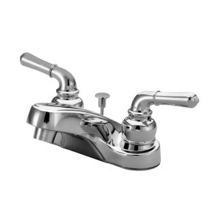 Elements of Design Magellan Polished Chrome 2 Handle 4 in Centerset Bathroom Faucet (Drain Included)