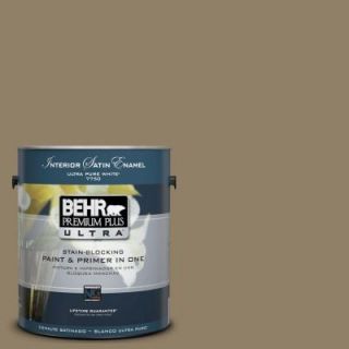 BEHR Premium Plus Ultra 1 Gal. #UL170 2 Macchiato Interior Satin Enamel Paint 775301