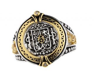 El Cazador Sterling Silver Womens 8 Reales Coin Ring —
