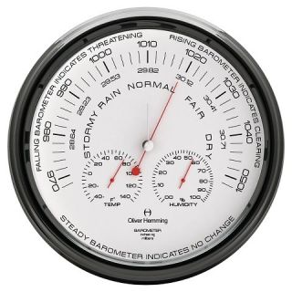 Oliver Hemming Climate Center Barometer   Black/Steel (14)