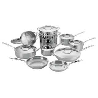 Cuisinart Chef's Classic 17 Piece Cookware Set in Stainless 77 17