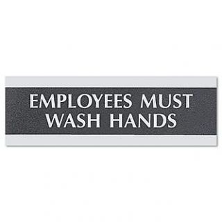 Stamp & Sign Century Series Employees Must Wash Hands Sign