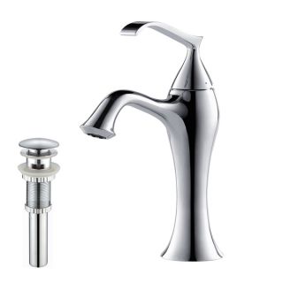 Kraus Ventus Single Lever Bas inch Faucet/ Pop Up Drain Brushed Nickel