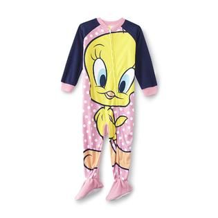 Warner Brothers Tweety Bird Infant & Toddler Girls Footed Pajamas