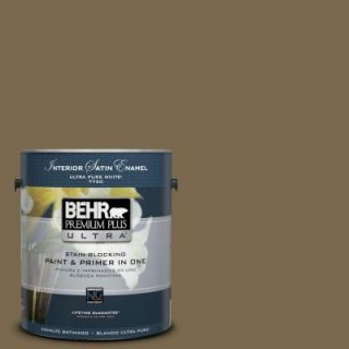 BEHR Premium Plus Ultra 1 gal. #750D 6 Lemon Pepper Satin Enamel Interior Paint 775301