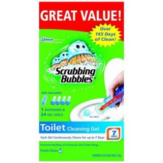 Scrubbing Bubbles Toilet Cleaning Gel Glade Rainshower (4 refills) 5.36 Ounces