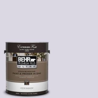 BEHR Premium Plus Ultra 1 gal. #S570 1 Misty Lavender Flat Exterior Paint 485001