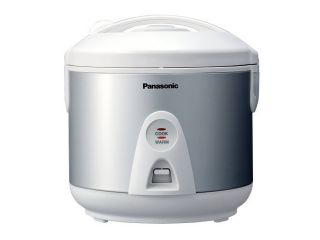 Panasonic SR TEG10 Silver/White 5 Cup (Uncooked)/10 Cup (Cooked) Rice Cooker/Warmer/Steamer w/ Domed Lid