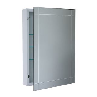 allen + roth 22.25 in x 30.25 in Rectangle Surface Aluminum Medicine Cabinet